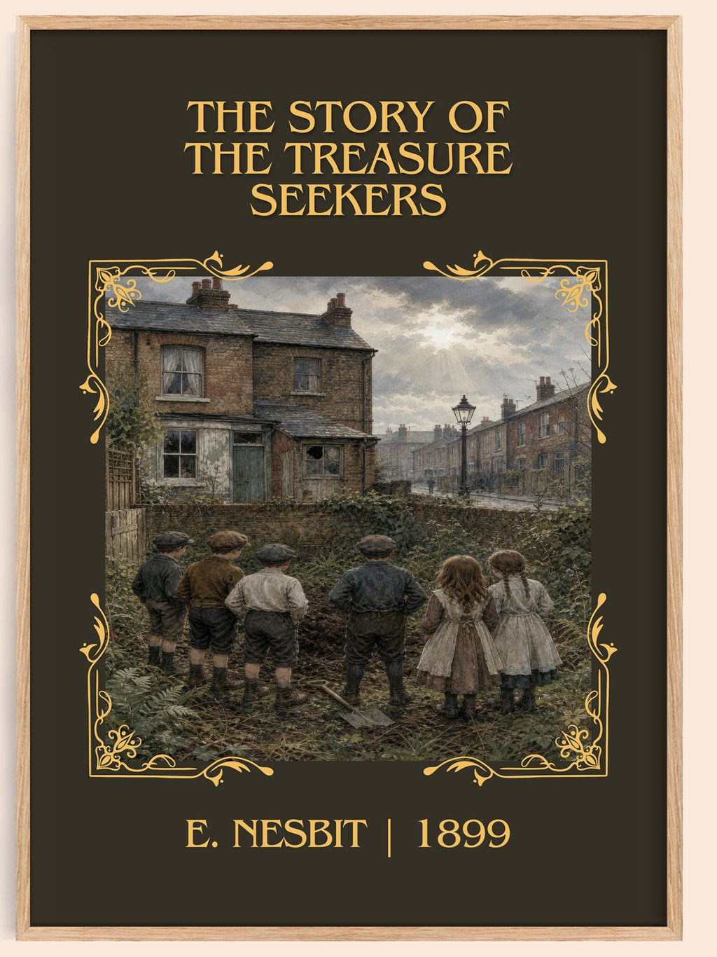 The Story Of The Treasure Seekers Classic Book Art Print by E. Nesbit – book poster