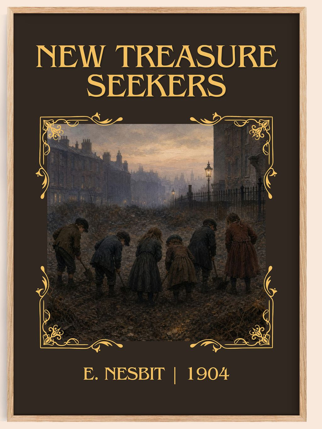 New Treasure Seekers Classic Book Art Print by E. Nesbit – book poster