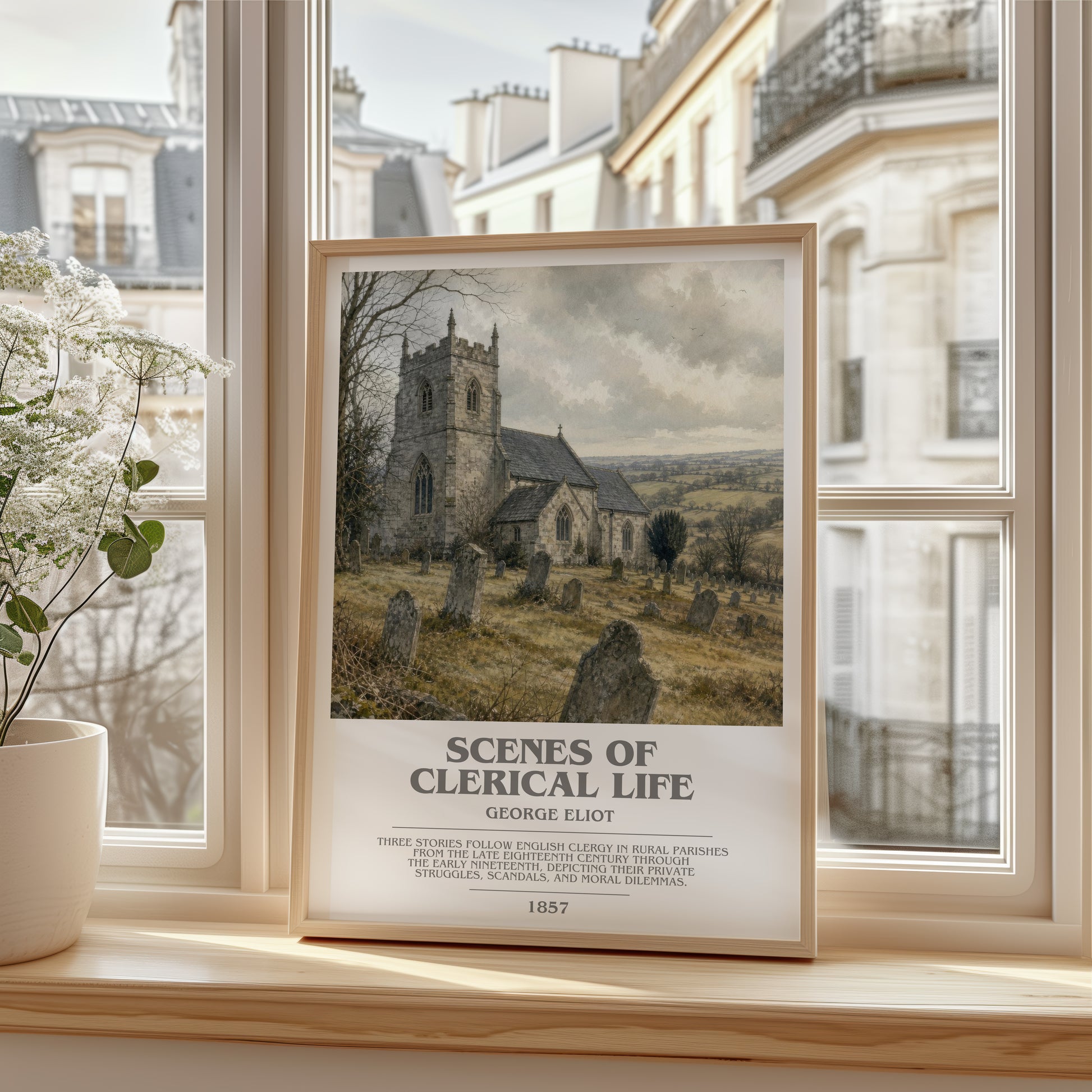 Scenes Of Clerical Life bookish poster colour and style options – George Eliot book art