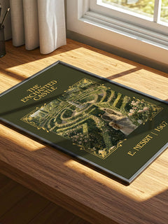 The Enchanted Castle Classic Book Art Print by E. Nesbit – print on a sunlit desk