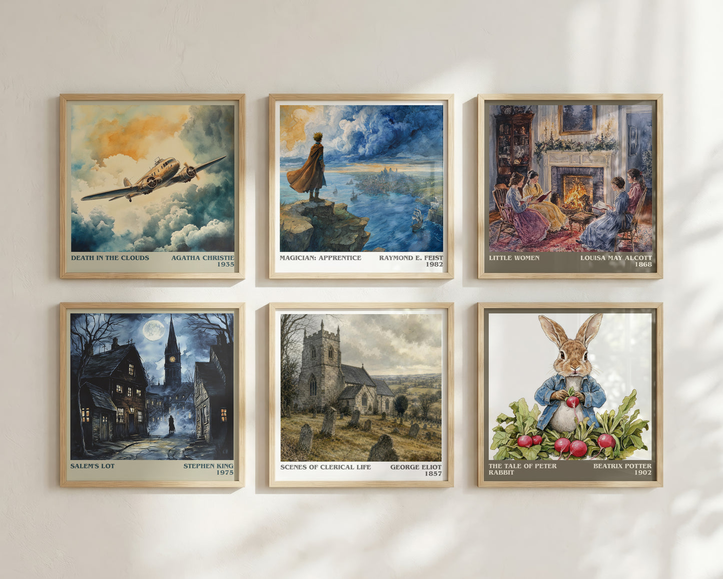 Scenes Of Clerical Life literary print framed by window – literary home decor