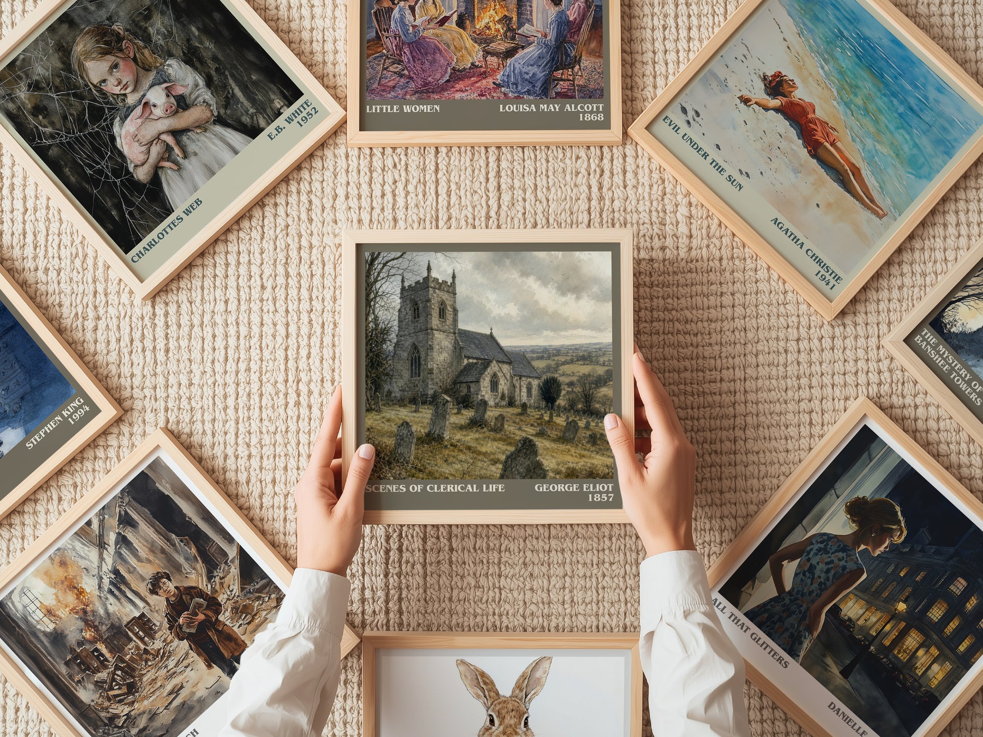 Scenes Of Clerical Life literary book poster framed on wall – classic literature wall art