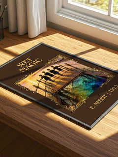 Wet Magic Classic Book Art Print by E. Nesbit – print on a sunlit desk