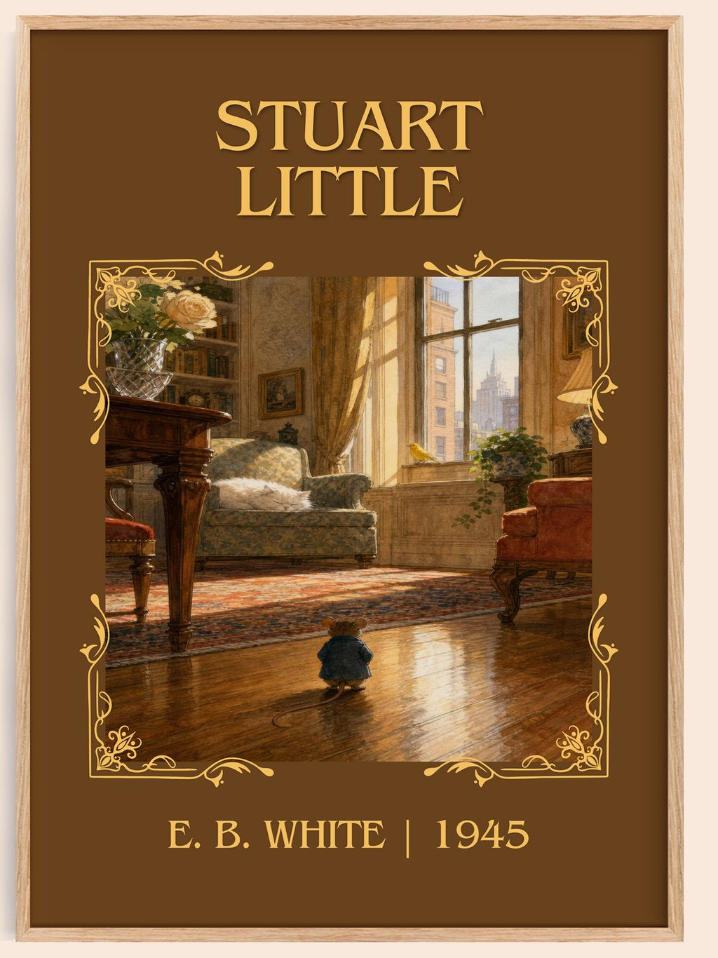 Stuart Little Classic Book Art Print by E. B. White – book poster