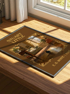 Stuart Little Classic Book Art Print by E. B. White – print on a sunlit desk