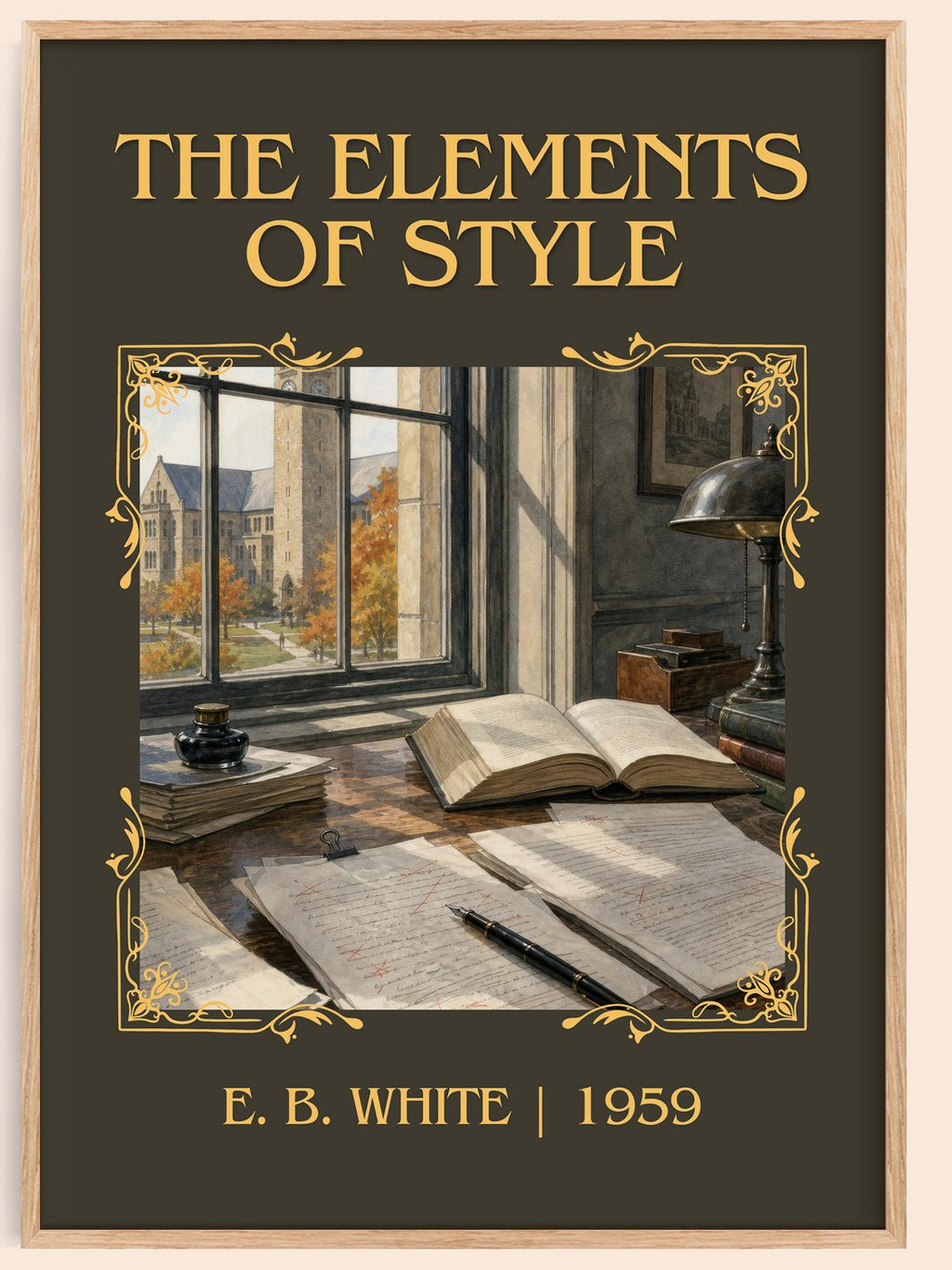 The Elements Of Style Classic Book Art Print by E. B. White – book poster