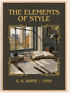 The Elements Of Style Classic Book Art Print by E. B. White – book poster