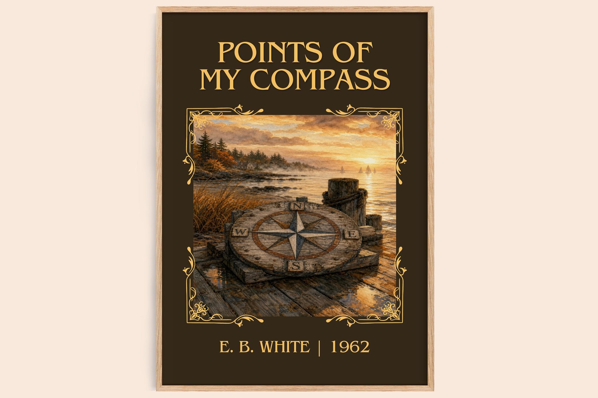 Points Of My Compass Classic Book Art Print by E. B. White