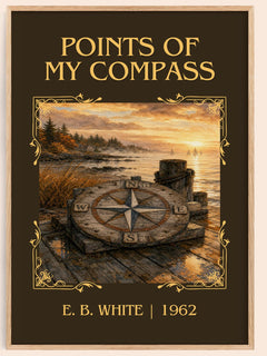 Points Of My Compass Classic Book Art Print by E. B. White – book poster