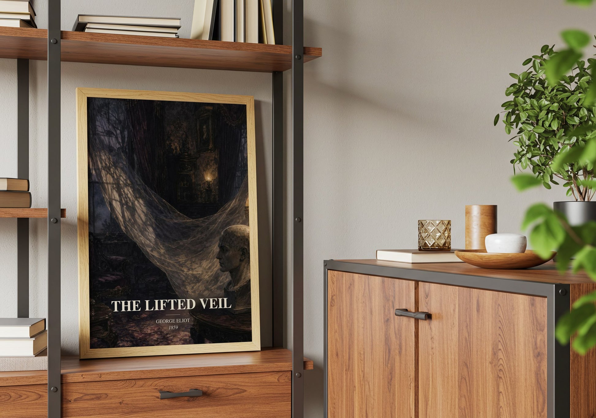 The Lifted Veil book watercolour illustration paper finish options – matte satin gloss