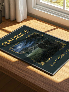 Maurice Classic Book Art Print by E. M. Forster – print on a sunlit desk