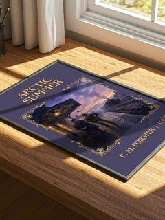 Arctic Summer Classic Book Art Print by E. M. Forster – print on a sunlit desk
