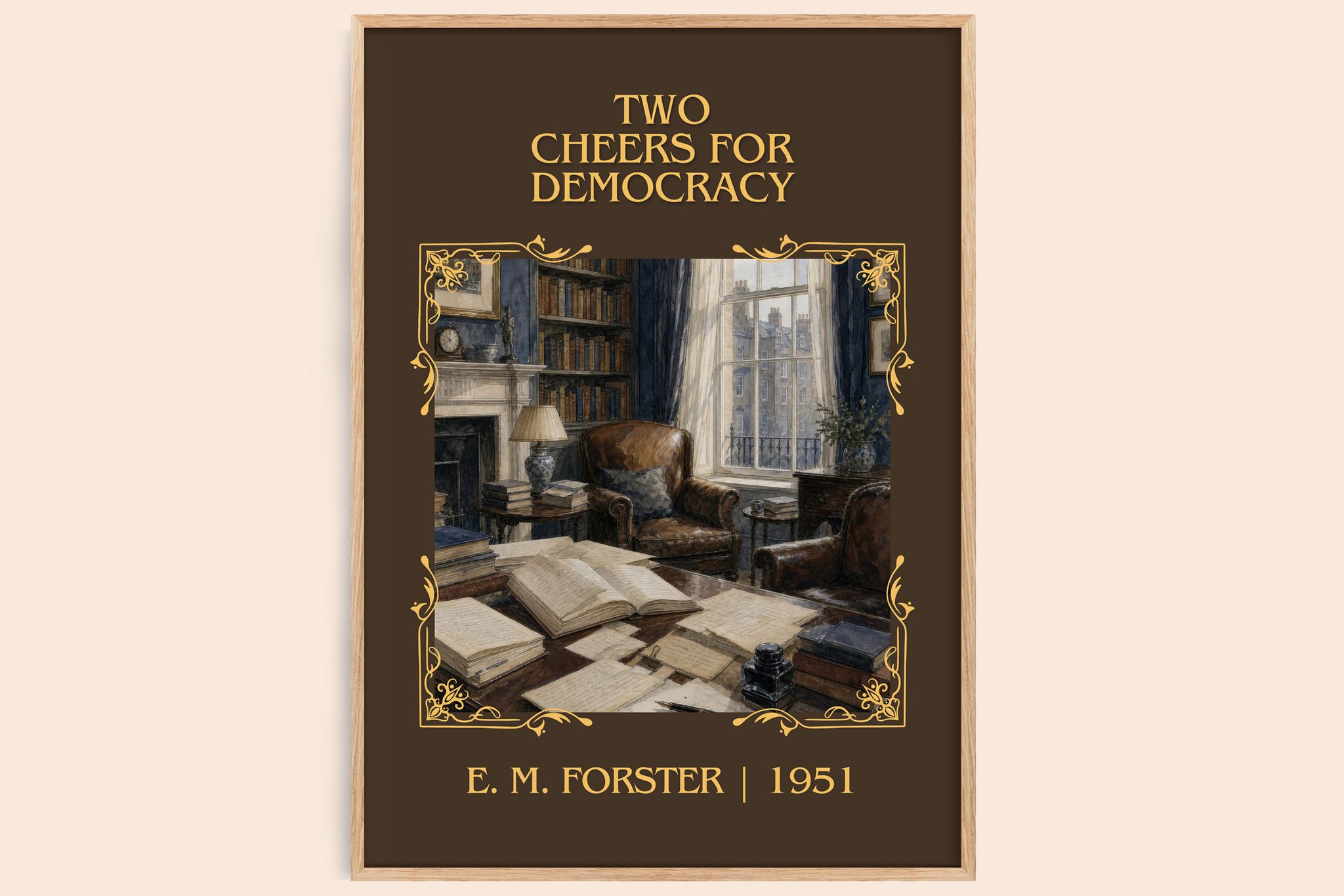 Two Cheers For Democracy Classic Book Art Print by E. M. Forster