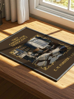 Two Cheers For Democracy Classic Book Art Print by E. M. Forster – print on a sunlit desk