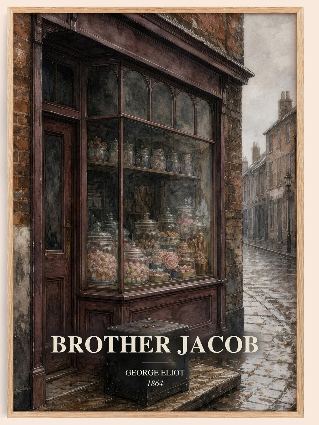 Brother Jacob watercolour book poster by George Eliot – framed literary art print