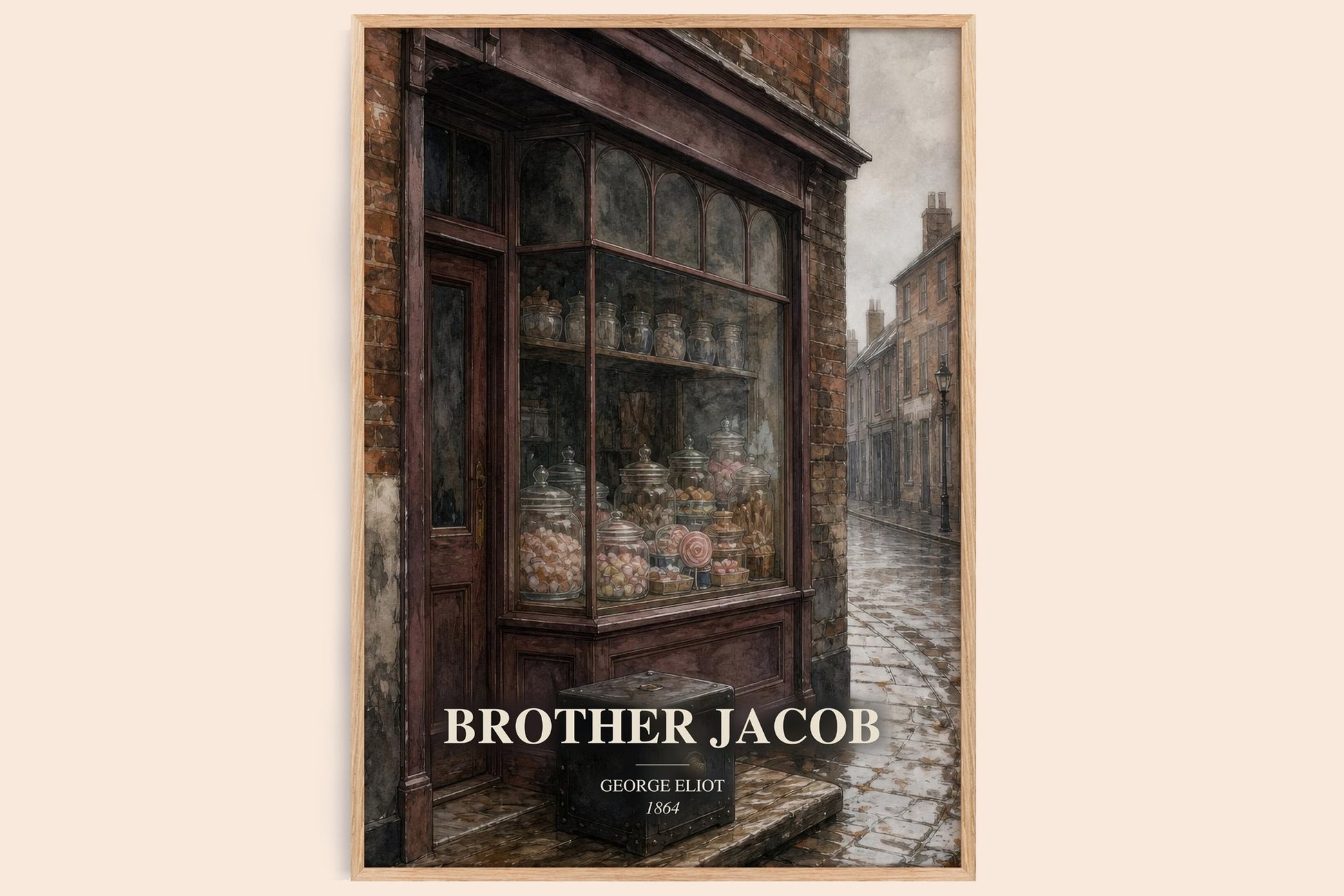 Brother Jacob watercolour book poster by George Eliot – framed literary art print