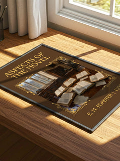 Aspects Of The Novel Classic Book Art Print by E. M. Forster – print on a sunlit desk