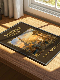 Alexandria: A History And A Guide Classic Book Art Print by E. Forster – print on a sunlit desk