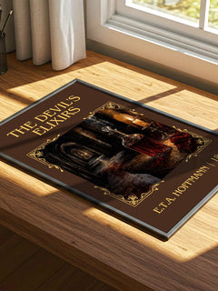 The Devil'S Elixirs Classic Book Art Print by E.T.A. Hoffmann – print on a sunlit desk