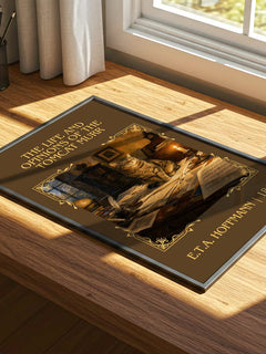 Life And Opinions Of The Tomcat Murr Classic Book Art Print – print on a sunlit desk