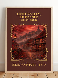 Little Zaches, Nicknamed Zinnober Classic Book Art Print – framed print leaning on a wooden floor