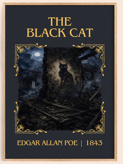 The Black Cat Classic Book Art Print by Edgar Allan Poe – book poster