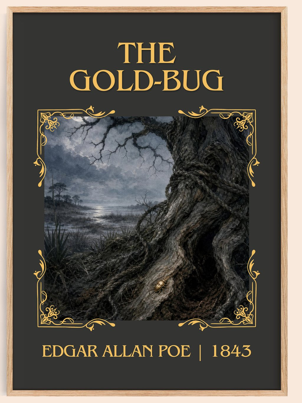 The Gold-Bug Classic Book Art Print by Edgar Allan Poe – book poster