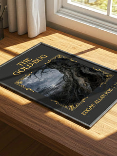 The Gold-Bug Classic Book Art Print by Edgar Allan Poe – print on a sunlit desk