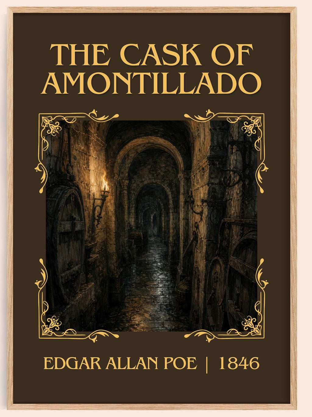 The Cask Of Amontillado Classic Book Art Print by Edgar Allan Poe – book poster