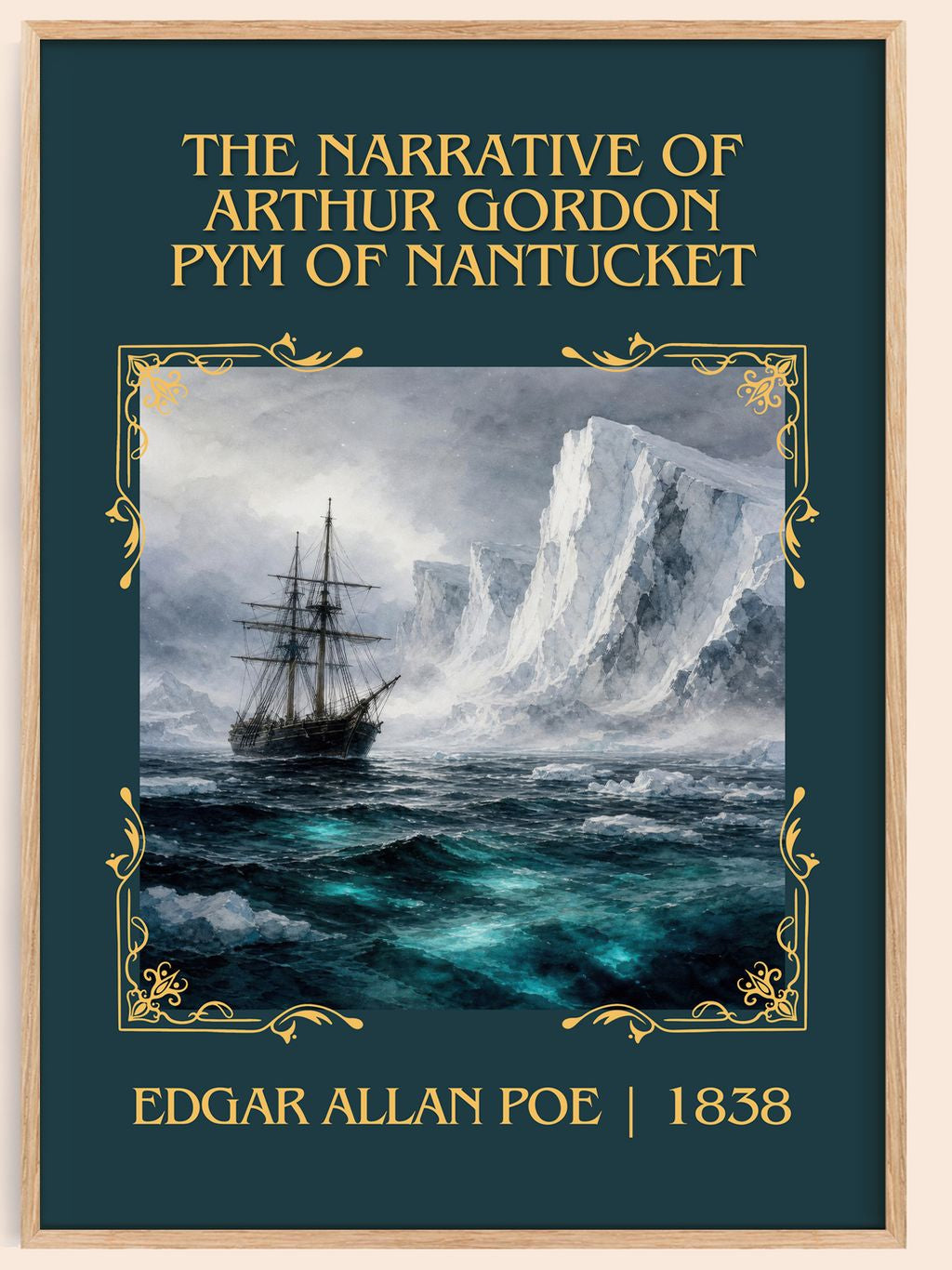 Narrative Of Arthur Gordon Pym Of Nantucket Classic Book Art Print – – book poster