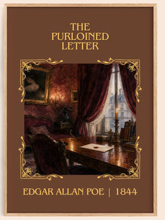 The Purloined Letter Classic Book Art Print by Edgar Allan Poe – book poster