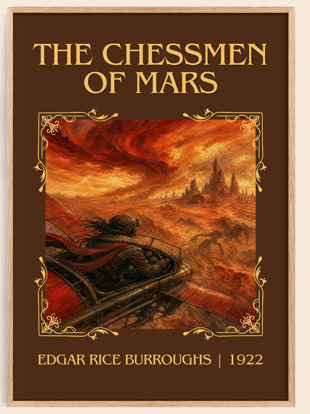 The Chessmen Of Mars Classic Book Art Print by Edgar Rice Burroughs – book poster