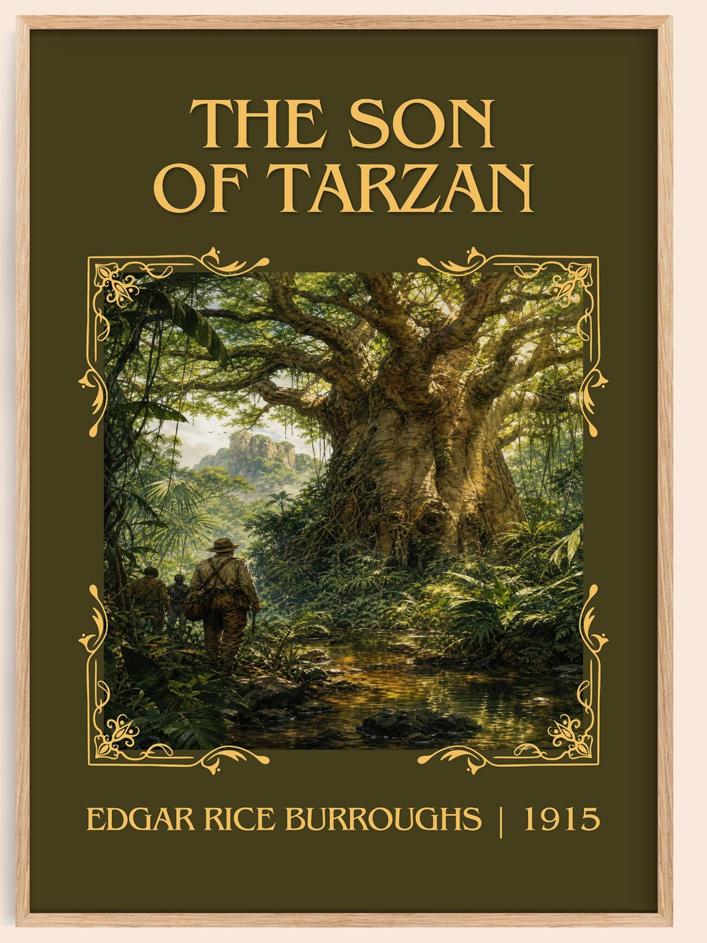 The Son Of Tarzan Classic Book Art Print by Edgar Rice Burroughs – book poster