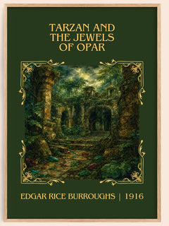 Tarzan And The Jewels Of Opar Classic Book Art Print by E. Burroughs – book poster