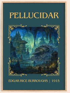 Pellucidar Classic Book Art Print by Edgar Rice Burroughs – book poster