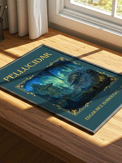 Pellucidar Classic Book Art Print by Edgar Rice Burroughs – print on a sunlit desk