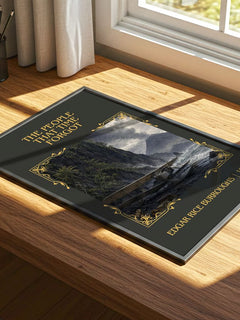 People That Time Forgot Classic Book Art Print by Edgar Rice Burroughs – print on a sunlit desk