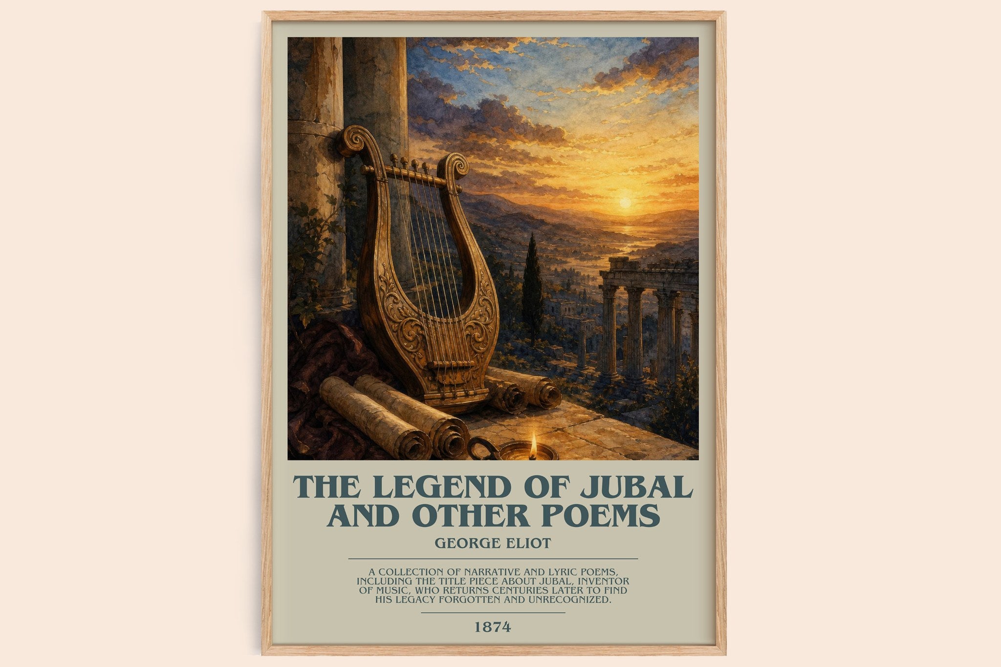 The Legend Of Jubal And Other Poems Bookish Wall Art by George Eliot