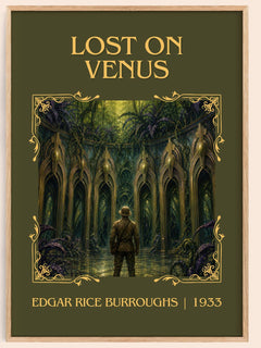 Lost On Venus Classic Book Art Print by Edgar Rice Burroughs – book poster