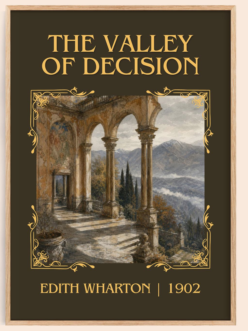 The Valley Of Decision Classic Book Art Print by Edith Wharton – book poster
