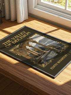The Valley Of Decision Classic Book Art Print by Edith Wharton – print on a sunlit desk
