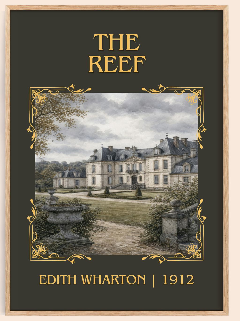 The Reef Classic Book Art Print by Edith Wharton – book poster