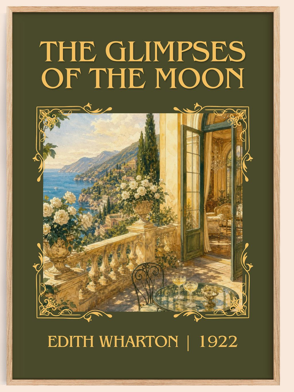 The Glimpses Of The Moon Classic Book Art Print by Edith Wharton – book poster