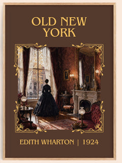 Old New York Classic Book Art Print by Edith Wharton – book poster