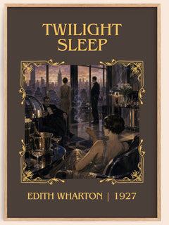 Twilight Sleep Classic Book Art Print by Edith Wharton – book poster