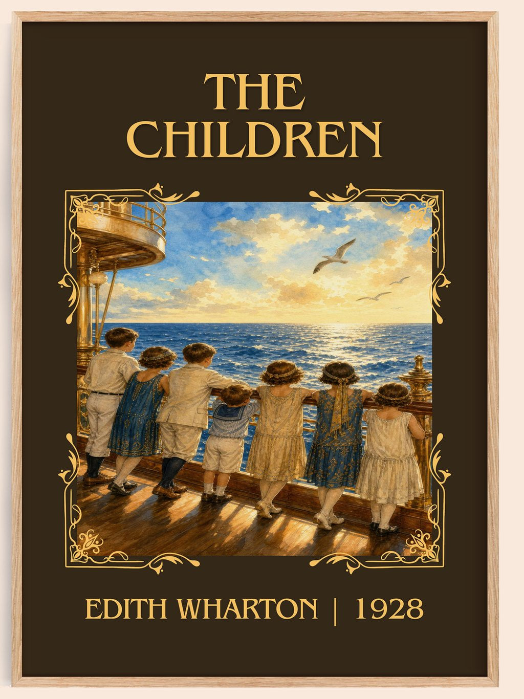 The Children Classic Book Art Print by Edith Wharton – book poster