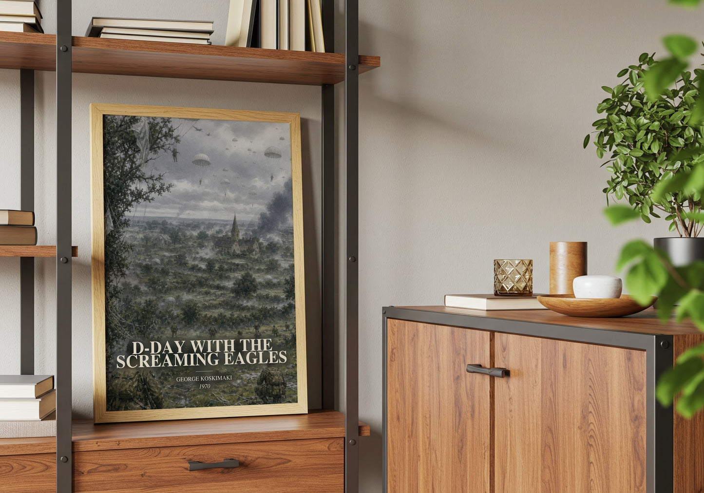 D-Day With The Screaming Eagles book watercolour illustration paper finish options – matte satin gloss