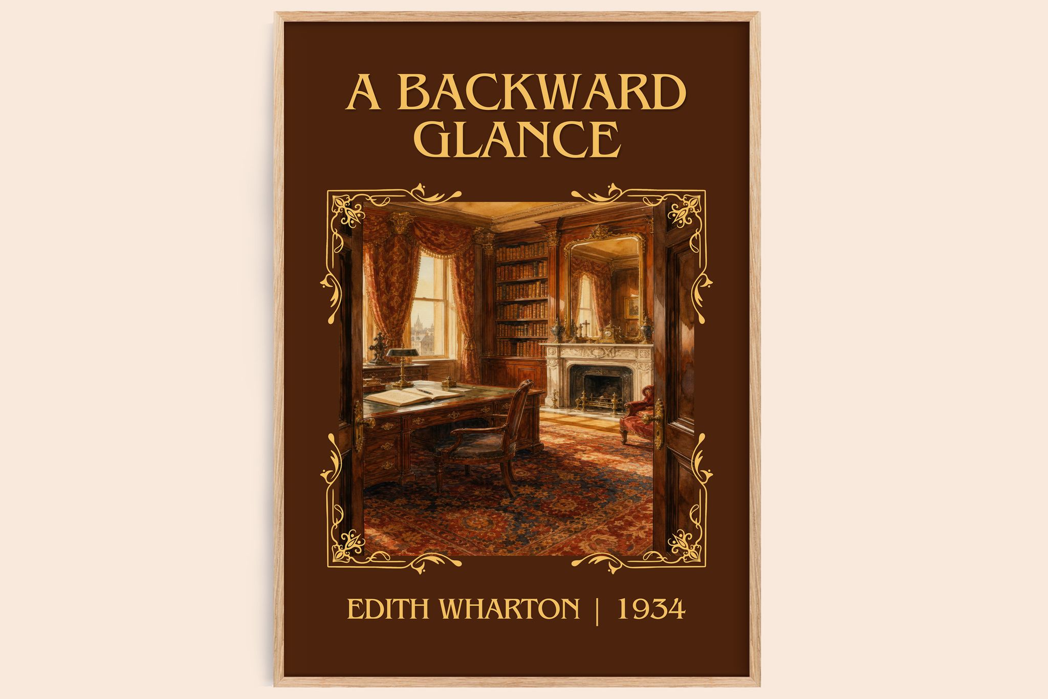 A Backward Glance Classic Book Art Print by Edith Wharton