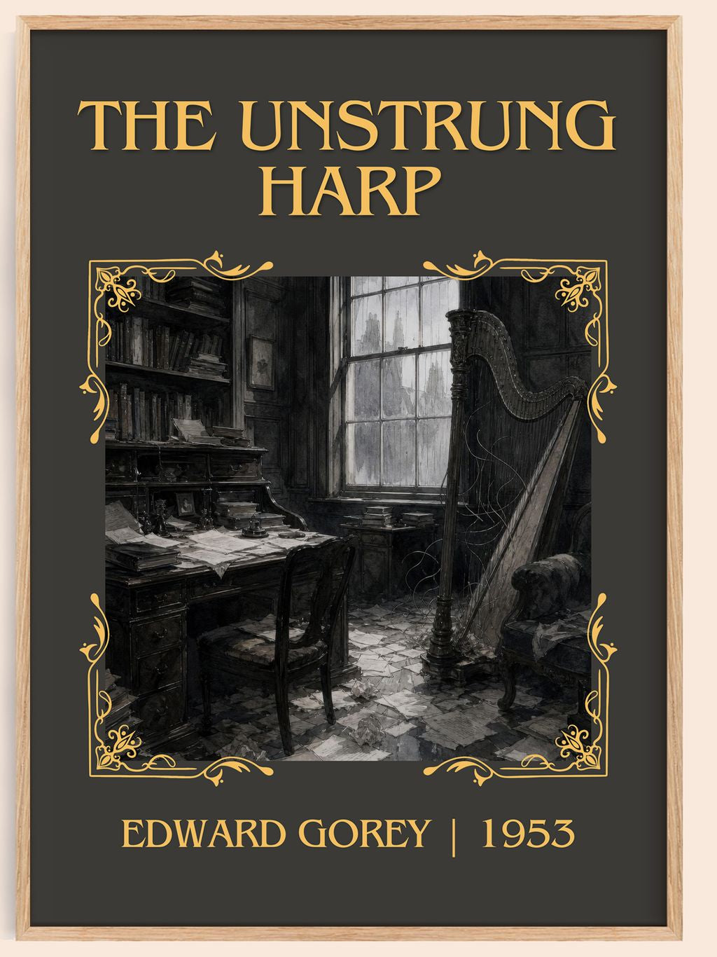 The Unstrung Harp Classic Book Art Print by Edward Gorey – book poster