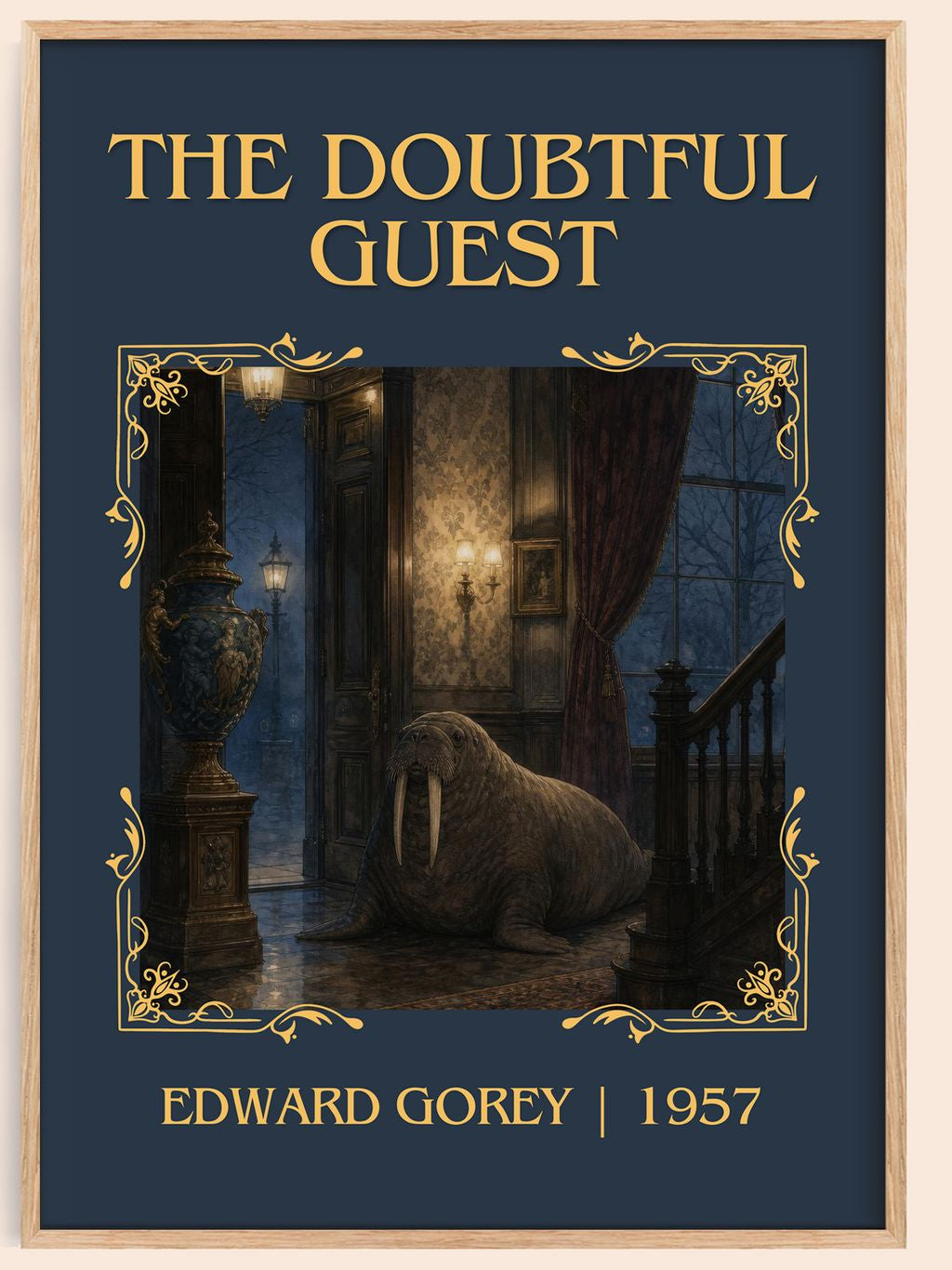 The Doubtful Guest Classic Book Art Print by Edward Gorey – book poster